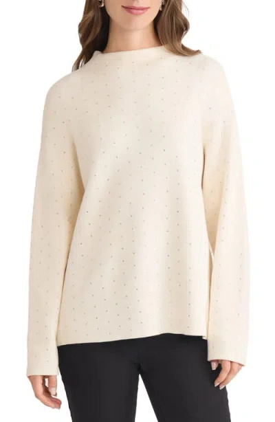 Jones New York Women's Funnel Mock Neck Heatset Sweater In Neutral