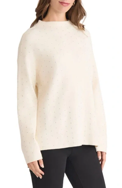 Jones New York Women's Funnel Mock Neck Heatset Sweater In Neutral
