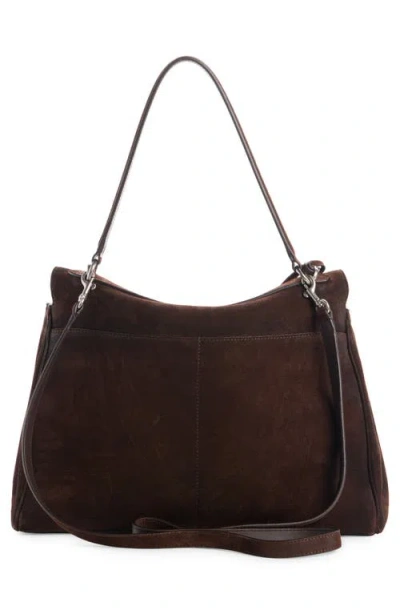 Balenciaga Rodeo Hand Medium In Waxed Suede Calfskin Bags In Burgundy