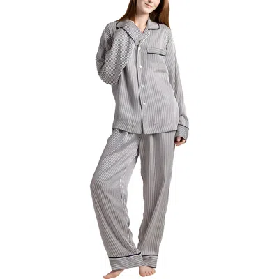 Sunday Citizen Gender Inclusive Stripe Pajamas In Gray