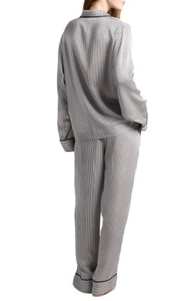 Sunday Citizen Gender Inclusive Stripe Pajamas In Gray