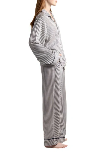 Sunday Citizen Gender Inclusive Stripe Pajamas In Gray