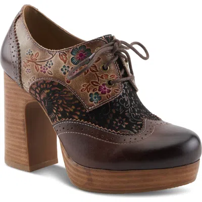 L'artiste By Spring Step Tothemax Wingtip Platform Derby In Multi