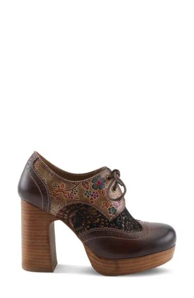 L'artiste By Spring Step Tothemax Wingtip Platform Derby In Multi