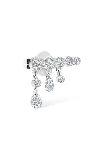 Maria Tash Invisible Set Diamond Single Crescendo Ear Crawler In White