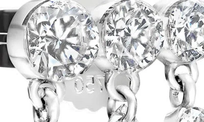 Maria Tash Invisible Set Diamond Single Crescendo Ear Crawler In White