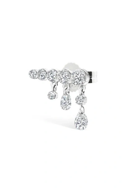 Maria Tash Invisible Set Diamond Single Crescendo Ear Crawler In White