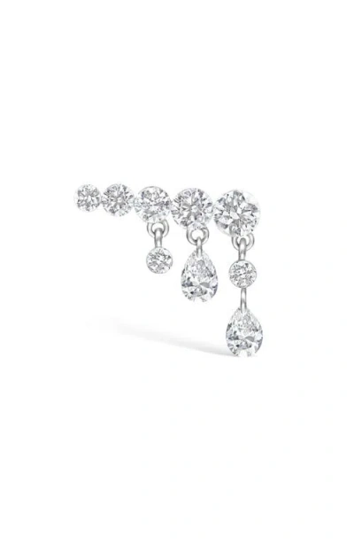 Maria Tash Invisible Set Diamond Single Crescendo Ear Crawler In White