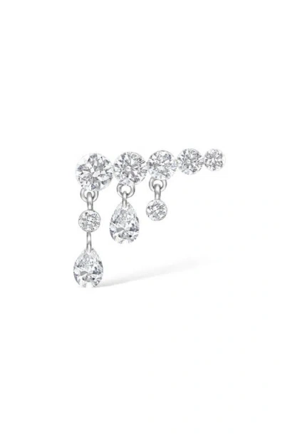 Maria Tash Invisible Set Diamond Single Crescendo Ear Crawler In White
