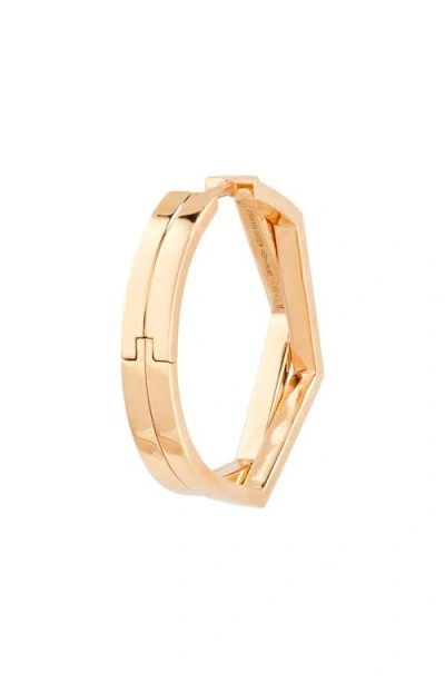 Repossi Antifer 2-row Diamond Pavé Huggie Hoop Earring In Gold