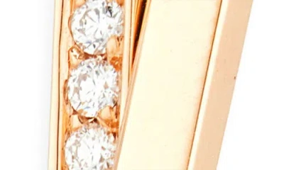 Repossi Antifer 2-row Diamond Pavé Huggie Hoop Earring In Gold