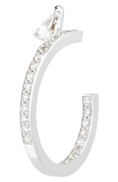 Repossi Serti Sur Vide Diamond Single Earring In White