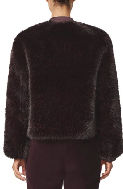Reiss Marco Faux Fur Jacket In Brown