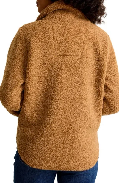 Tommy Bahama High Pile Fleece Half-zip In Brown