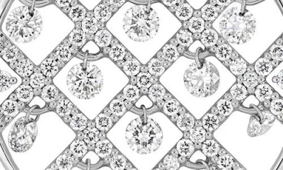 Bony Levy Audrey Diamond Lattice Medallion Necklace In Silver