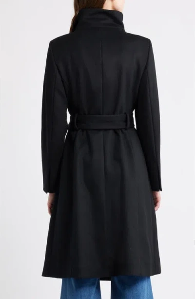 Hugo Boss Boss Calegan Wool & Cashmere Wrap Coat In Black