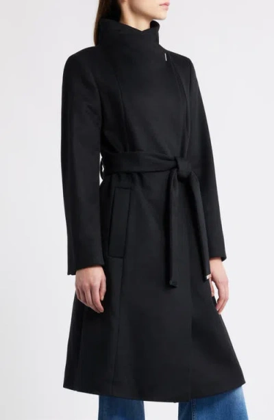 Hugo Boss Boss Calegan Wool & Cashmere Wrap Coat In Black