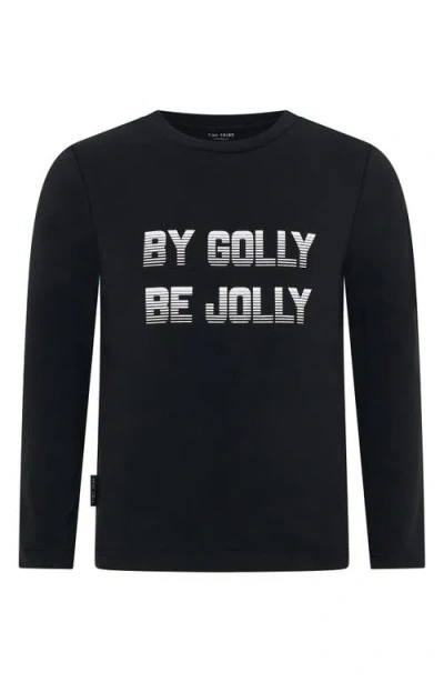 Tiny Tribe Kids' By Golly Be Jolly Graphic T-shirt In Black