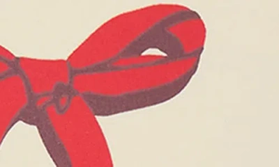 Tiny Tribe Bow Stretch Cotton Graphic Romper In White