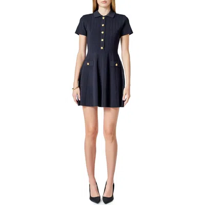 Endless Rose Jewel Buttoned Mini Dress In Black