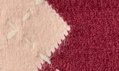 English Factory Argyle Knit Miniskirt In Red