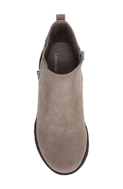 Lifestride Women's Gage Washable Zipper Short Ankle Boots In Brown