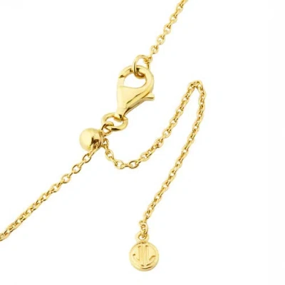 Jan Leslie Five Stations Rectangle Dash Necklace In Sterling 18k Gold Overlay In Gold