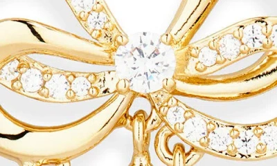 Nadri Chain Drop Bow Earrings In Gold