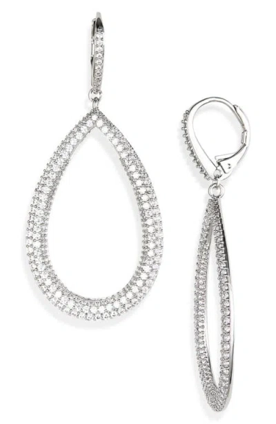 Nadri Crushed Teardrop Earrings In Metallic