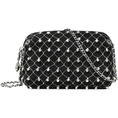 Tory Burch Fleming Bell Soft Suede Crossbody Bag In Black