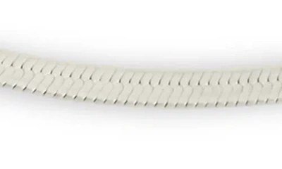 Sterling Forever Sterling Silver Herringbone Chain Bracelet In Metallic