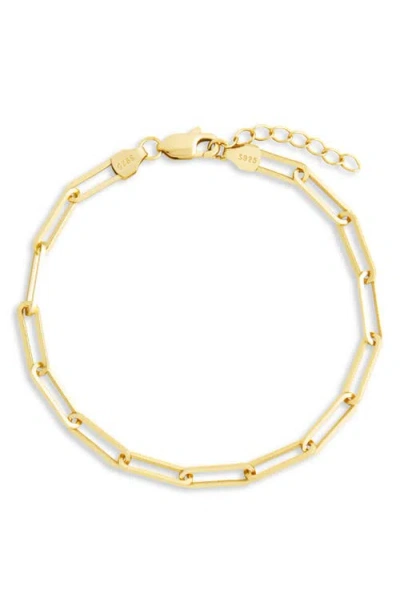 Sterling Forever Bold Paperclip Chain Bracelet In Gold