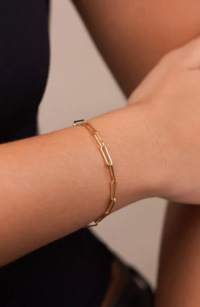 Sterling Forever Bold Paperclip Chain Bracelet In Gold
