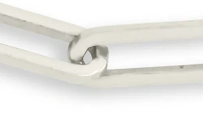 Sterling Forever Sterling Silver Bold Paperclip Chain Bracelet In Metallic