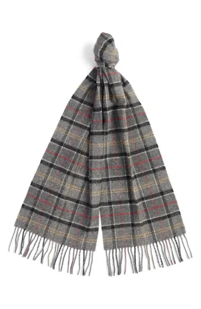 Barbour Tartan Lambswoo Scarve In Tartan Wool In Gray