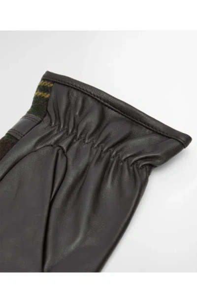 Barbour Aubrey Tartan Waterproof Touchscreen Gloves In Black