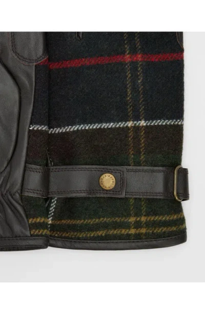 Barbour Aubrey Tartan Waterproof Touchscreen Gloves In Black