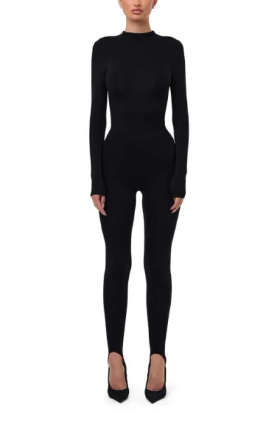 Naked Wardrobe Naked Stirrup Leggings In Black