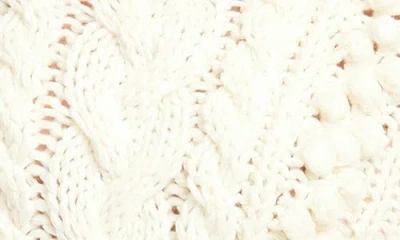 Karen Kane Hand Knit Cable Sweater In White