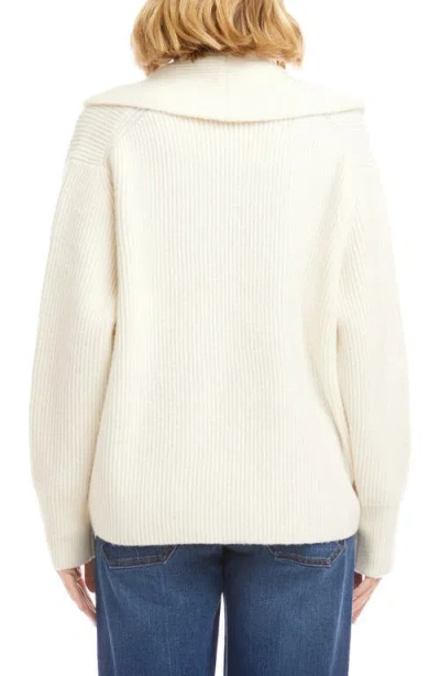 Karen Kane Shawl Collar Cardigan In White
