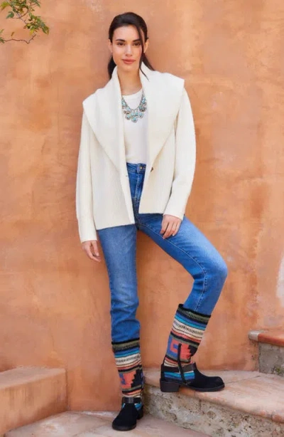 Karen Kane Shawl Collar Cardigan In White