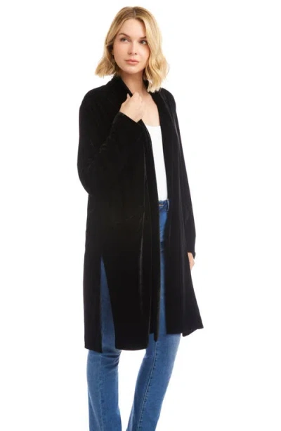 Karen Kane Velvet Duster In Black