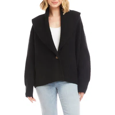 Karen Kane Shawl Collar Cardigan In Black