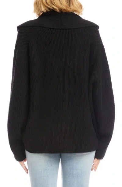Karen Kane Shawl Collar Cardigan In Black