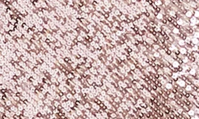 Karen Kane Sequin Drape Neck Top In Pink