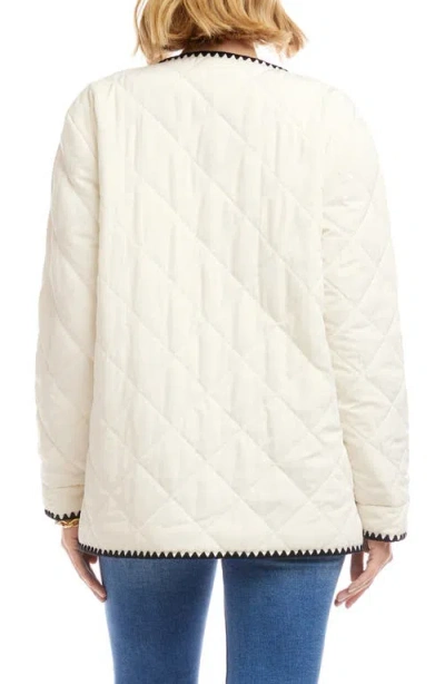 Karen Kane Edge Stitch Quilted Jacket In Multi