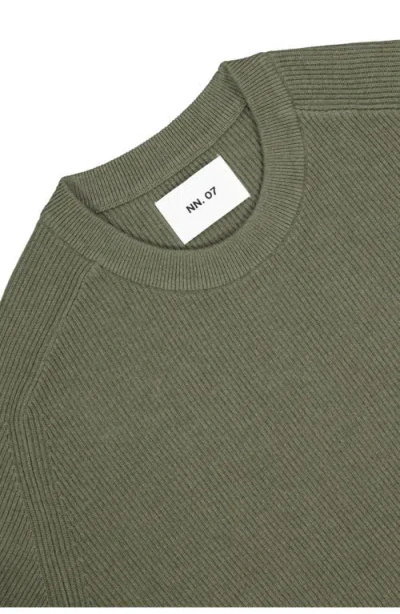 Nn07 Kevin 6600 Orgcanic Cotton Sweater In Green