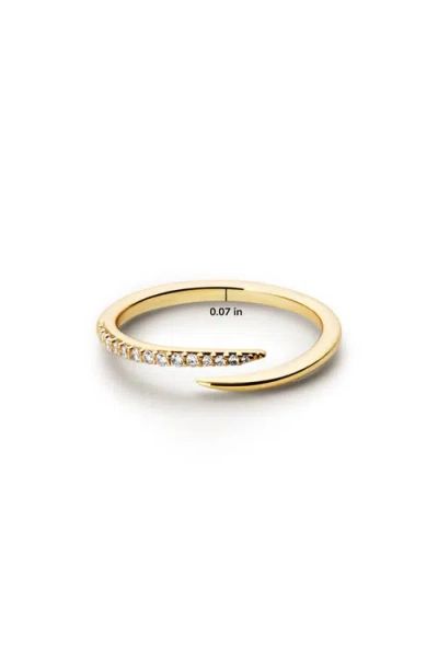 Ana Luisa Oren Cubic Zirconia Bypass Ring In Gold