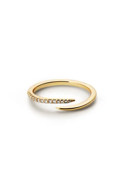 Ana Luisa Oren Cubic Zirconia Bypass Ring In Gold