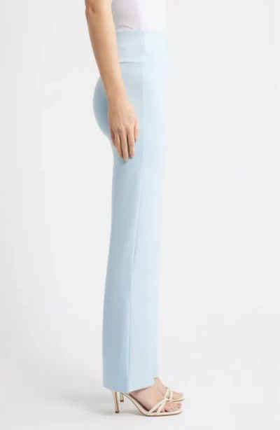 Ak Anne Klein High Waist Pull-on Pants In Blue